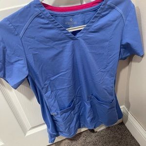 Med Couture Ceil Blue Scrub Top